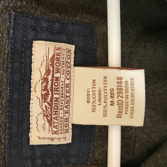 L.L.Bean Katahdin Iron Works  Men's Deep Blue Shirt Jacket Cotton Sz M - Picture 2 of 4